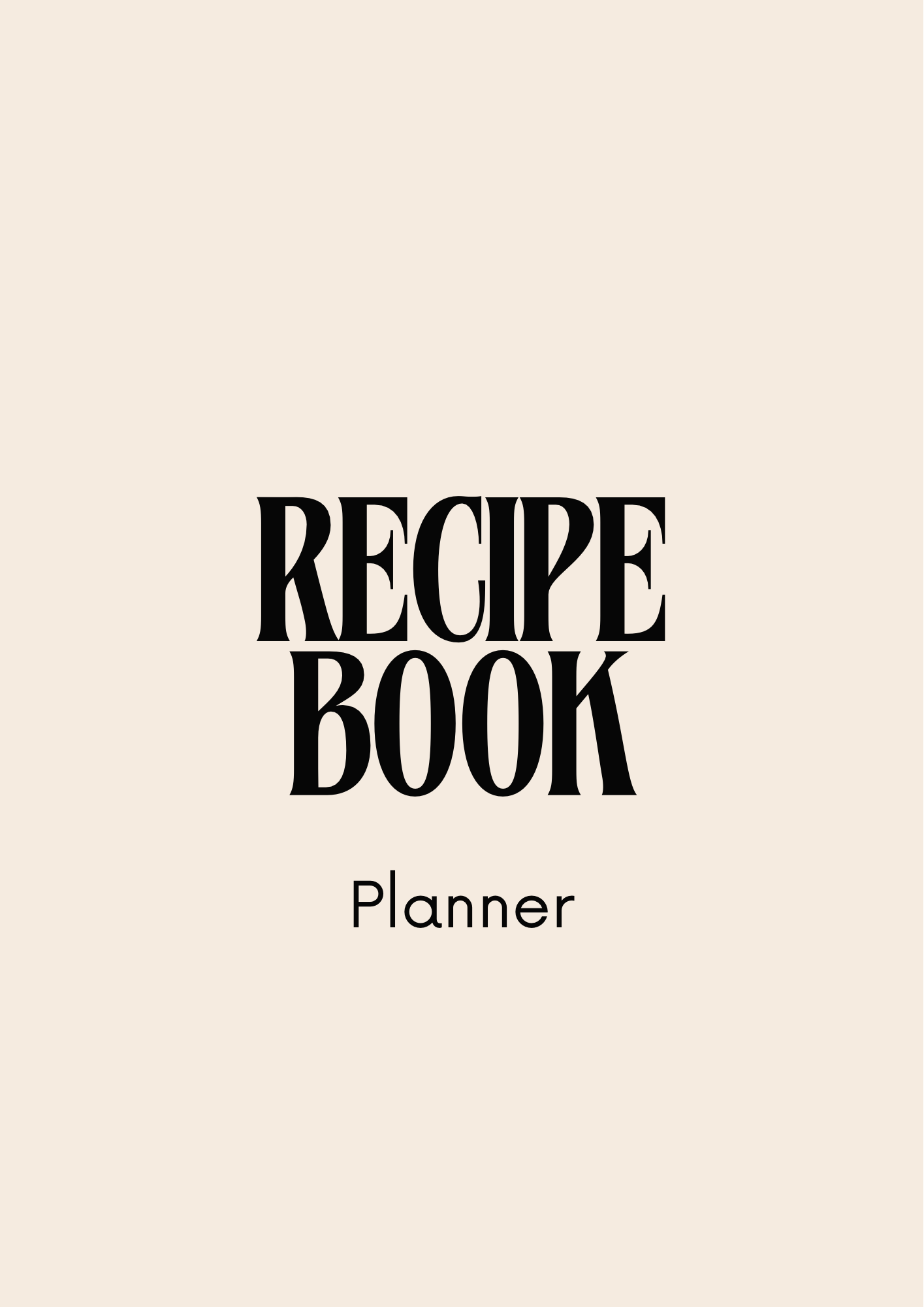 Recipe Book Planner